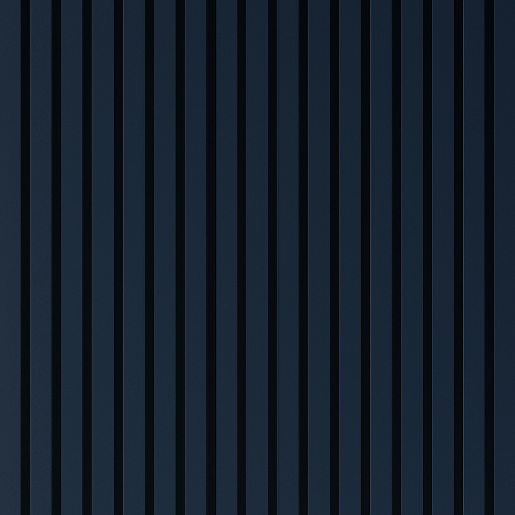 Simply Panels Colour Blue Acoustic Slat Wall Panel - 240cm x 32cm (2 Pack)