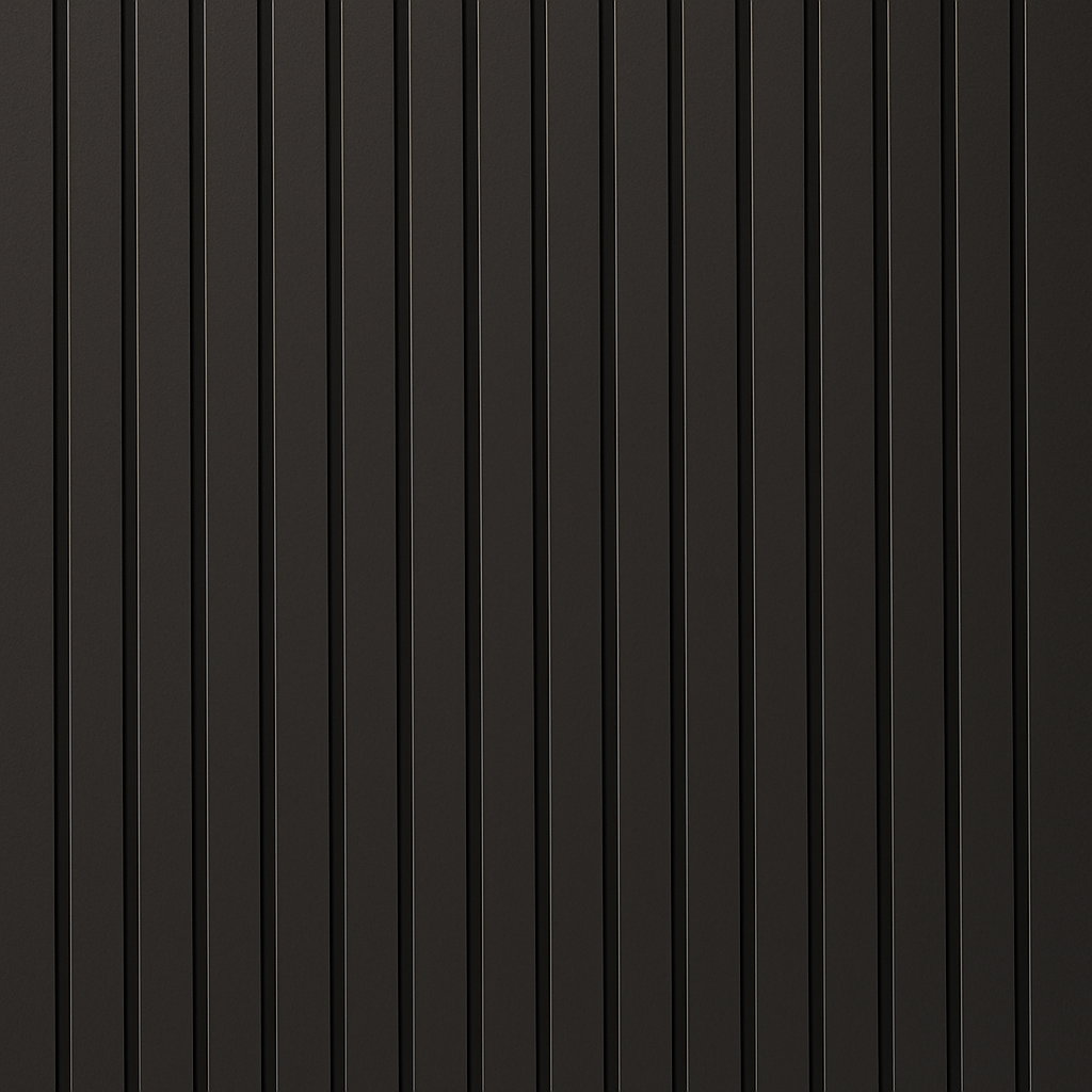 Simply Panels Colour Black Acoustic Slat Wall Panel - 240cm x 32cm (2pack)