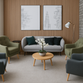 Simply Panels Premium Wide Slat 3-sided Wood Veneer Oak Acoustic Wall Panel  - 240cm x 30cm (2 pack)