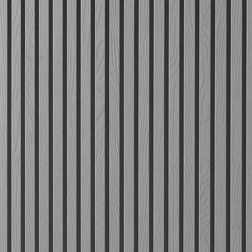 Simply Panels Grey Oak Acoustic Slatted Wood Wall Panels- 240cm x 32cm (2 pack)