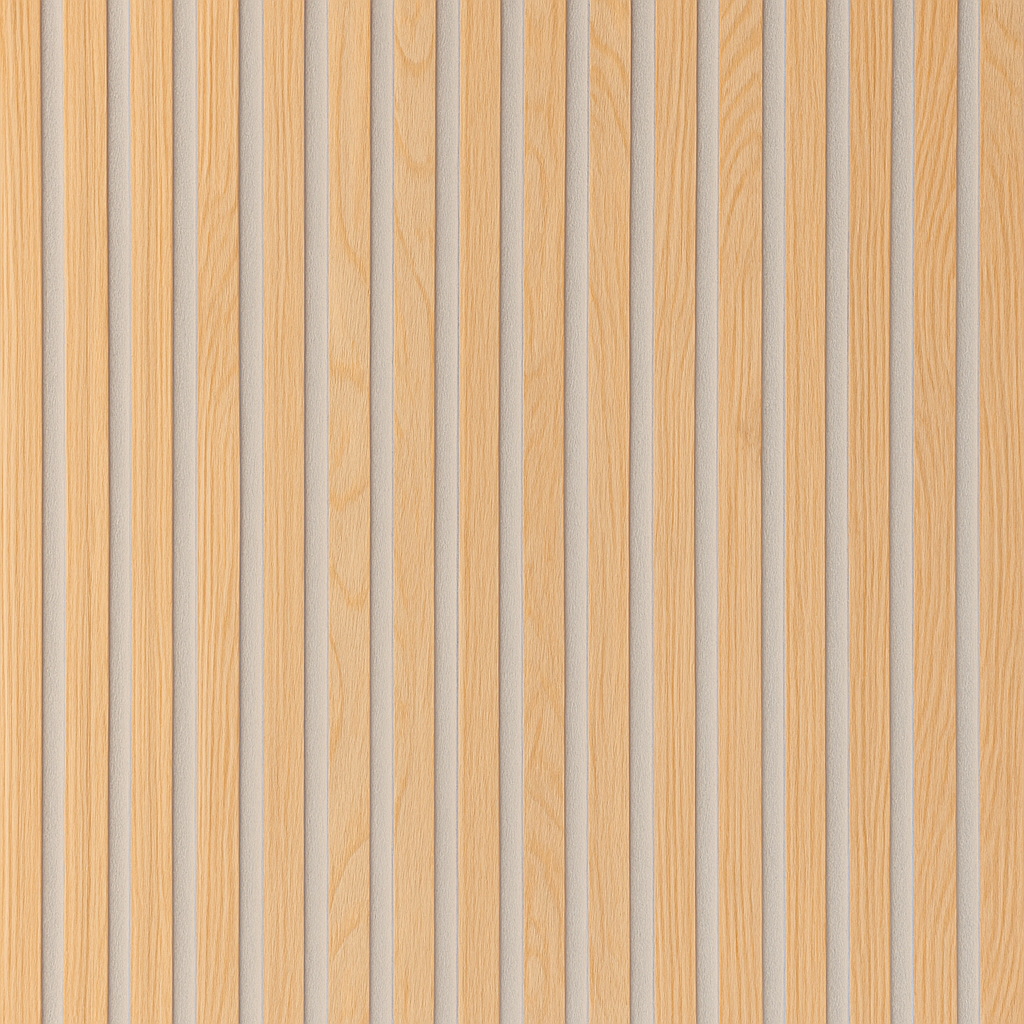 Simply Panels 3sided Premium Oak on Grey Felt Acoustic Wall Panel - 240cm x 32cm (2 pack)