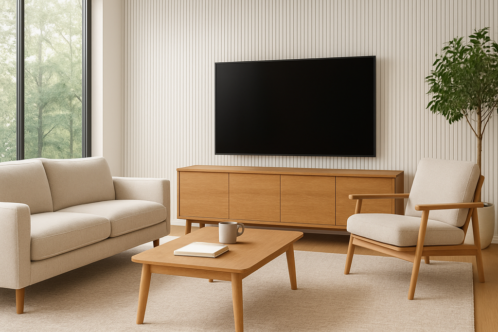 Simply Panels Colour White Acoustic Slat Wall Panel - 240cm x 32cm (2 pack)