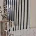 Simply Panels Chrome Colour Slatted Wood Wall Panels - 240cm x 32cm (2 pack)