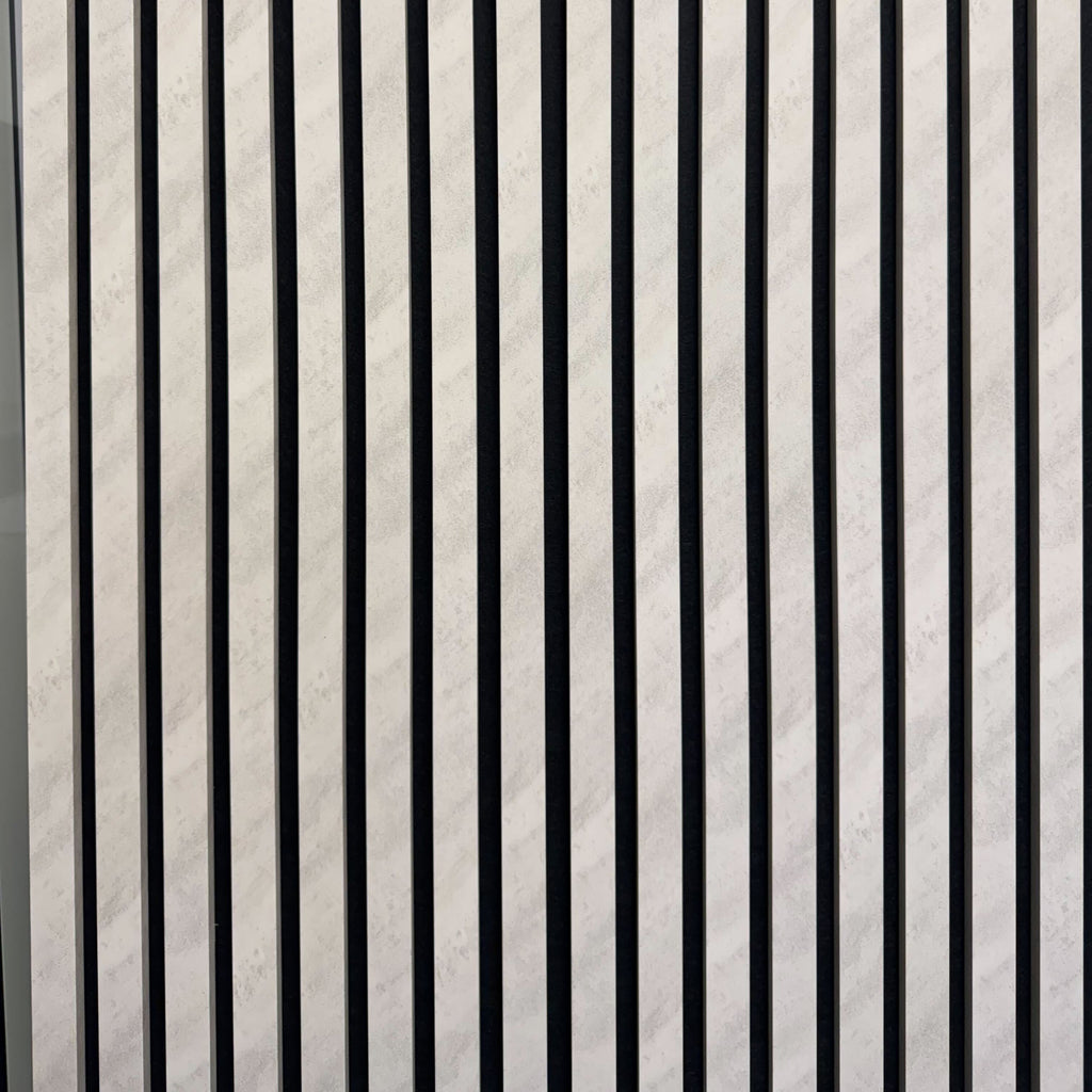 Simply Panels Concrete Acoustic Slat Wall Panel - 240cm x 32cm (2 pack)