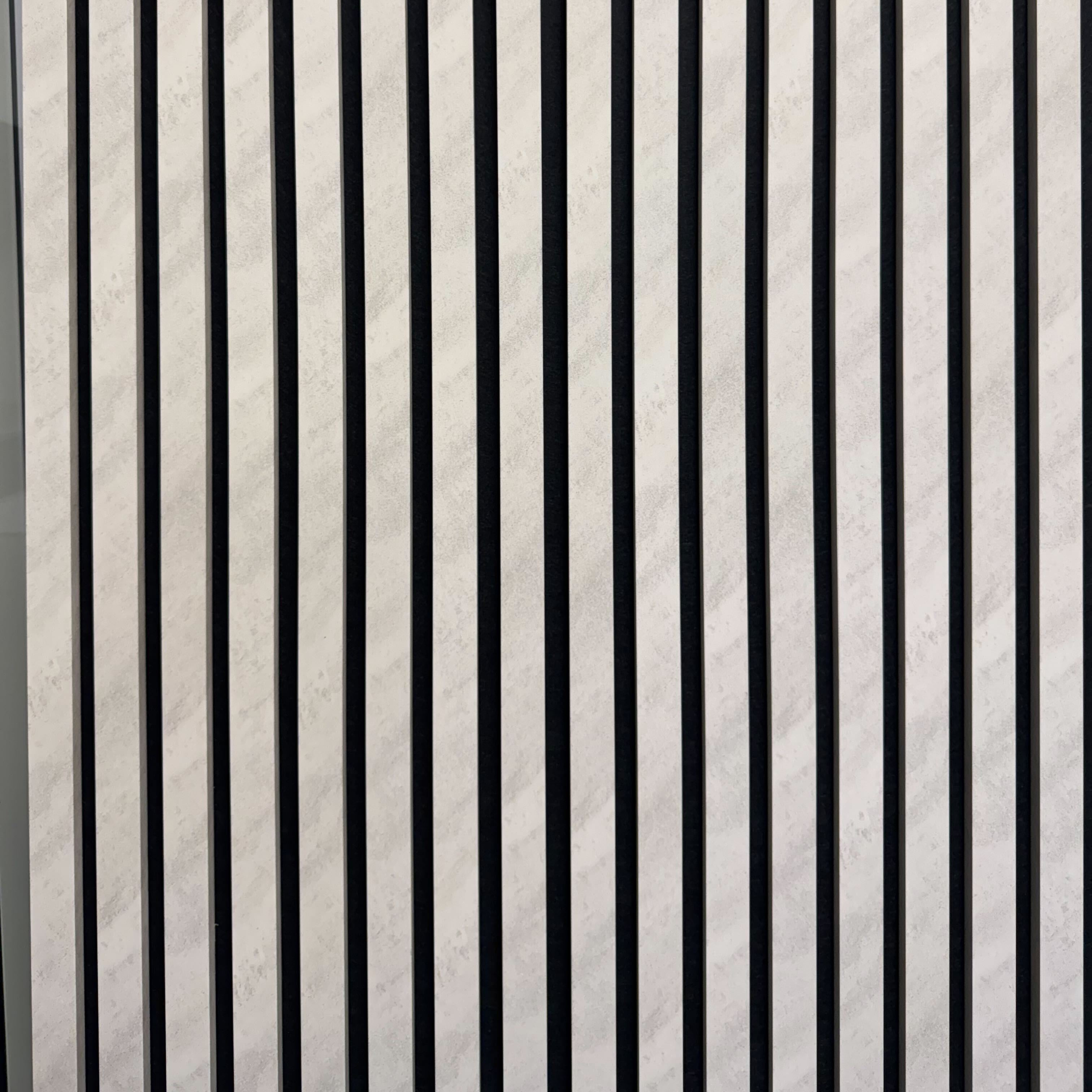 Simply Panels Concrete Acoustic Slat Wall Panel - 240cm x 32cm (2 pack)