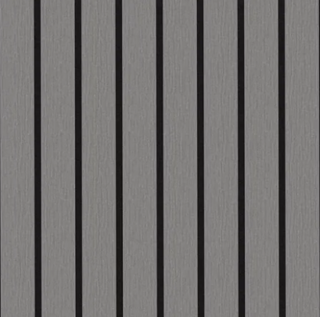 Simply Panels Premium Wide Slat 3-sided Wood Veneer Grey Oak Acoustic Wall Panel- 240cm x 30cm (2 pack)