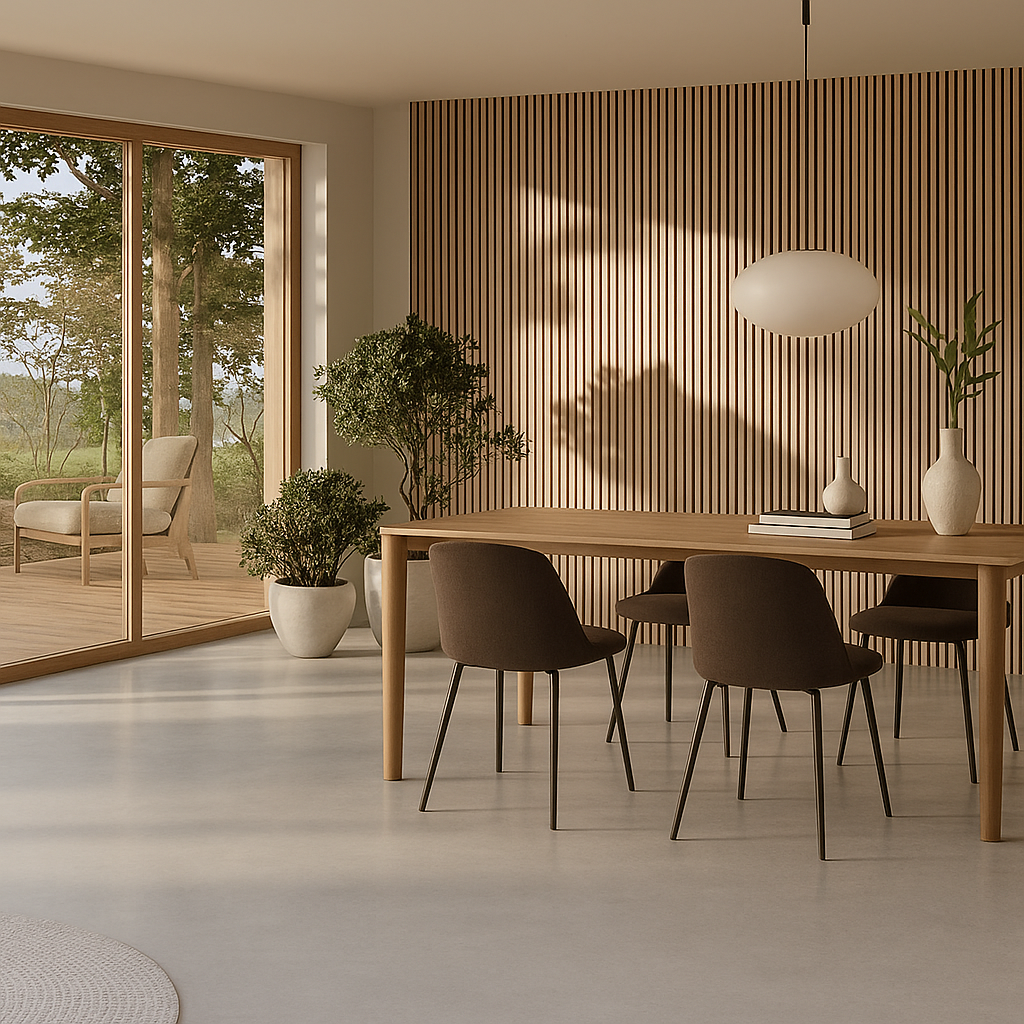 Simply Panels Premium Wide Slat 3-sided Wood Veneer Oak Acoustic Wall Panel  - 240cm x 30cm (2 pack)