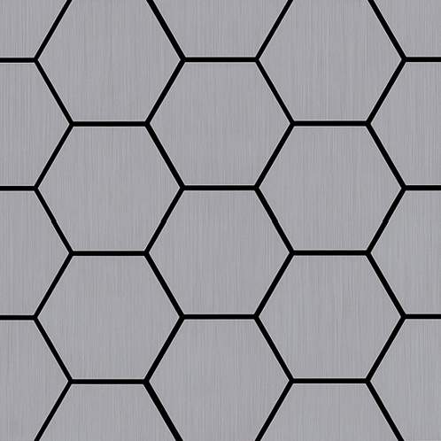 Simply Panels Grey Oak Hexagon Wall Panel - 70cm x 60cm (4 pack)
