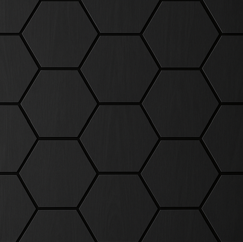 Simply Panels Black Oak Hexagon Wall Panel - 70cm x 60cm (4 pack)