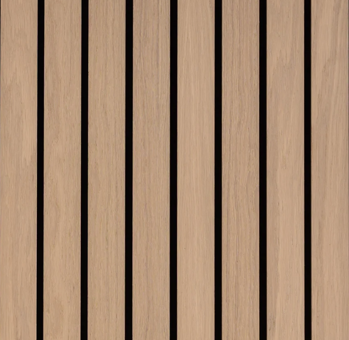 Simply Panels Premium Wide Slat 3-sided Wood Veneer Oak Acoustic Wall Panel  - 240cm x 30cm (2 pack)