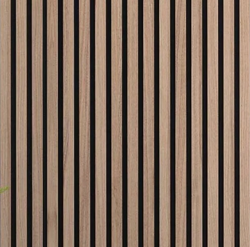 Simply Panels Walnut Acoustic Slatted Wood Wall Panels- 240cm x 32cm (2 pack)
